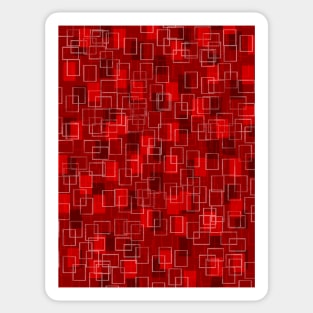 Red Rectangle Pattern Sticker